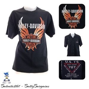 Lg Vintage U.S. T’s 707 Harley Davidson Mens Shirt